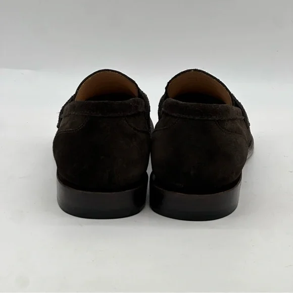 Grant Stone Brown Suede Penny Loafer. Size 7.5